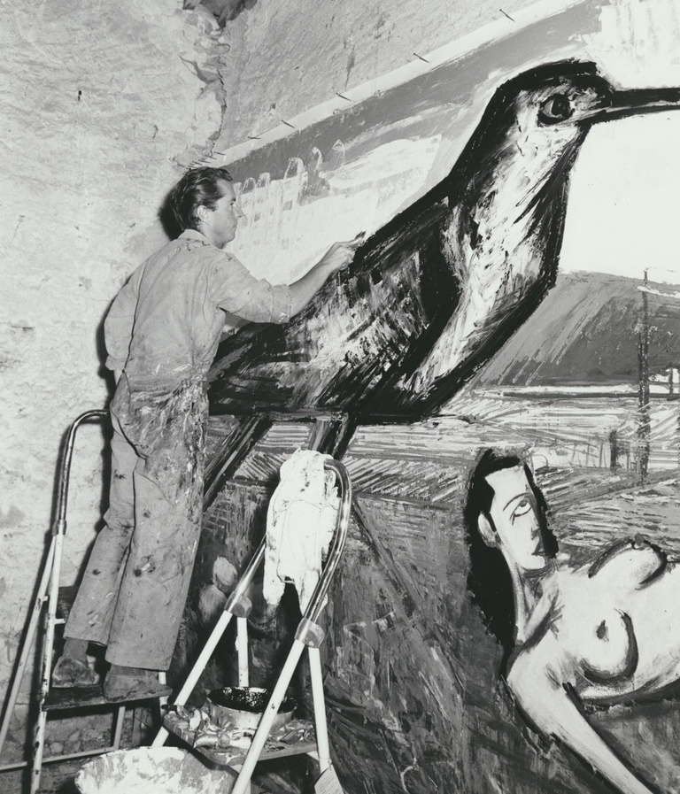 Bernard Buffet Officiel - Bernard et oiseau