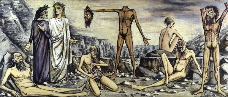 Bernard Buffet Officiel - Homme à la tête coupée, 1976, 250 x 580 cm