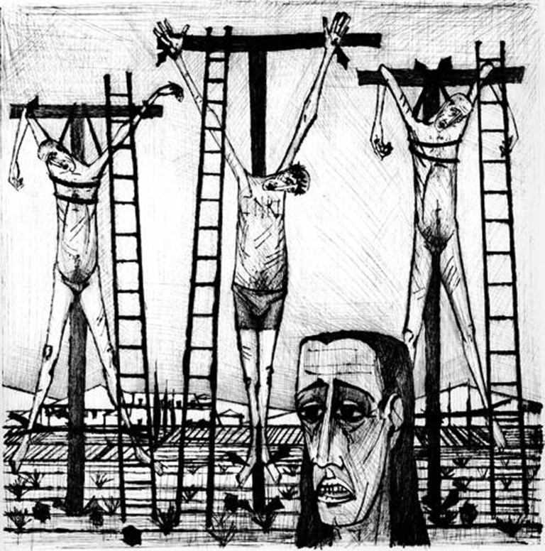 Bernard Buffet Official - La Passion du Christ, 1954, 41 x 40.5 cm